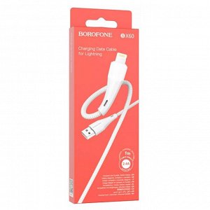 Кабель USB - Apple lightning Borofone BX60  100см 2,4A (white)