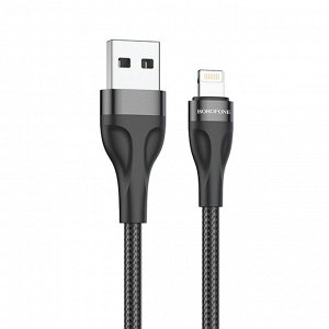 Кабель USB - Apple lightning Borofone BX61  100см 2,4A (black)