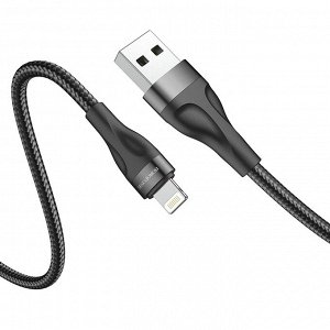 Кабель USB - Apple lightning Borofone BX61  100см 2,4A (black)