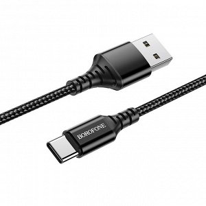 Кабель USB - Type-C Borofone BX54 Ultra bright  100см 2,4A (black)