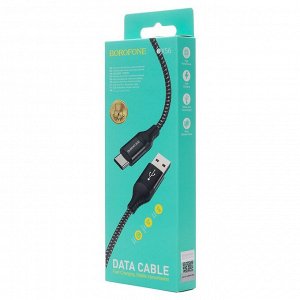 Кабель USB - Type-C Borofone BX56  100см 3A (black)