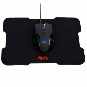 Мышь оптическая Smart Buy SBM-726G-K Rush (black) игровая + коврик (black)