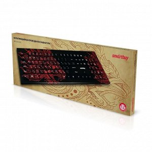 Клавиатура Smart Buy SBK-223U-D-FC USB мультимедийная с принтом Dragon (black)