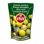 Оливки зеленые с косточкой 195мл дой-пак т.м. ITLV