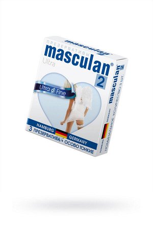 Презервативы Masculan, ultra 2, особо тонкие, 19 см, 5,3 см, 3 шт.