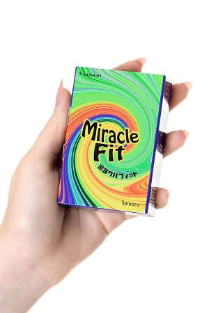 Презервативы Sagami, miracle fit, латекс, 18,5 см, 5,2 см, 5 шт.