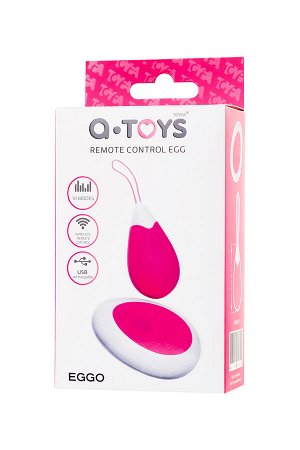 Виброяйцо ToyFa A-toys Eggo с пультом ДУ, силикон, розовый, 6 см