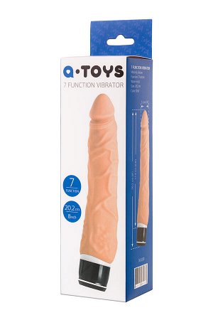 Реалистичный вибратор TOYFA  A-Toys Akin, силикон, телесный, 20,2 см