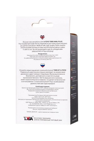 Анальная втулка A-Toys by TOYFA Tord S, силикон, черный, 8,5 см
