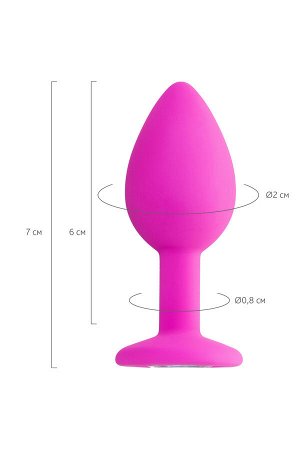 Анальная втулка ToDo by Toyfa Brilliant, силикон, розовая, 7 см, ? 2 см, 50 г