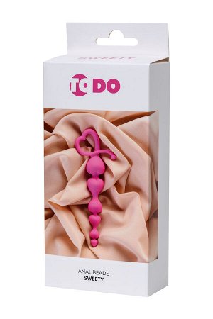 Анальная цепочка ToDo by Toyfa Sweety, силикон, розовый, 18,5 см,  3,1 см