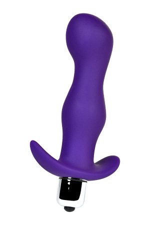 Анальная пробка с вибрацией A-Toys by TOYFA Kamet, размер M, силикон, фиолетовый, 12,9 см