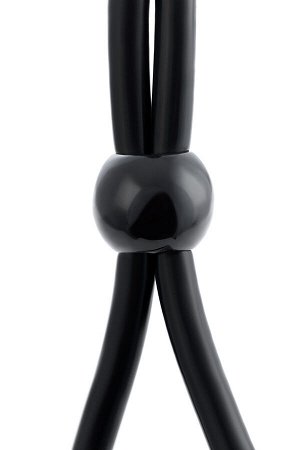 Лассо на пенис A-Toys by TOYFA Laso с одной бусиной, силикон, черное, 19,5 см