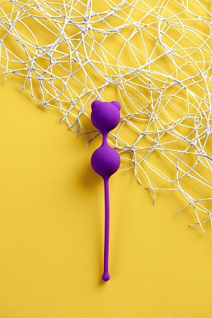 Вагинальные шарики A-Toys by TOYFA Meeko, силикон, фиолетовые, 16,4 см,  2,7 см