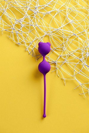 Вагинальные шарики A-Toys by TOYFA Meeko, силикон, фиолетовые, 16,4 см, ? 2,7 см