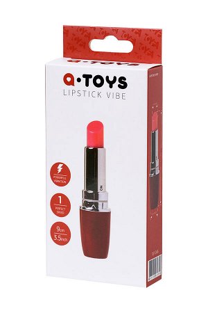 Вибромассажер A-Toys by TOYFA Lipstick, ABS пластик, красный, 9 см