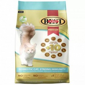 A-SOLI BEST Для домашних кошек, Крепкий иммунитет 1,2кг *10