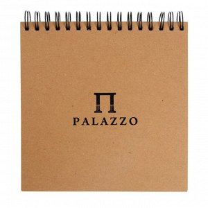 Блокнот-скетчбук 207 х 207 мм, 35 листов на гребне Palazzo, блок крафт-бумага 200 г/м?