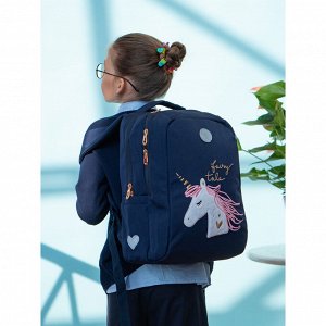 Рюкзак школьный с карманом для ноутбука 13", двумя отделениями, анатомической спинкой, для девочки