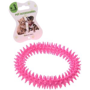 Игрушка для собаки "Bubble gum-Кольцо преданности" 12см цвет микс