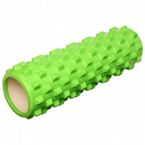 Роллер массажный для йоги 45 х 15 см, цвет зелёный