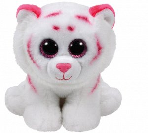 Мягкая игрушка Тигр Табор бело-розовый 15 см TY 42186