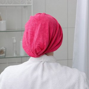 Чалма для сушки волос Доляна «Барри», микрофибра, цвет МИКС