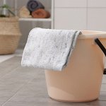 Салфетка хозяйственная с оверлоком Доляна, 50?60 см, плотность 170 г/м, строчка 2,5 мм, цвет светло-серый