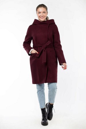 02-2940 Пальто женское утепленное (пояс)