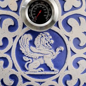 Тандыр "Венецианский купец" Blue, h-105 см, d-60 см, 10 шампуров, совок, кочерга, с термометром