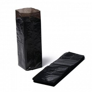 Пакет для рассады, 1.6 л, 8 x 30 см, полиэтилен толщиной 50 мкм, с перфорацией, чёрный, Greengo