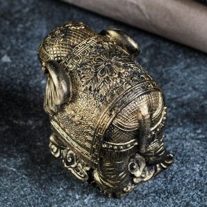 Фигурка гипс «Индийский слон», старое золото, 12x7x6 см