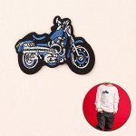 Термоаппликация «Мотоцикл», 8 ? 6 см, цвет синий