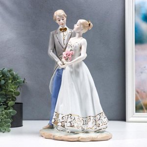 Сувенир керамика "Жених и невеста - свадебный день" 35 см