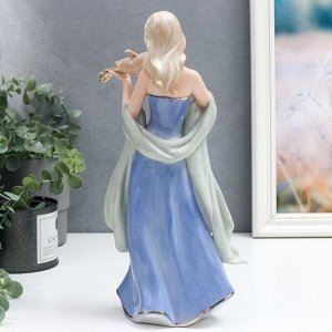 Сувенир керамика "Девушка со скрипкой 30х13х9,5 см