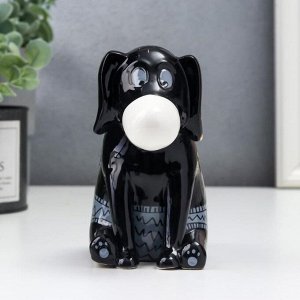 Сувенир керамика "Пёсик в трусиках" чёрный 11х6,7х12,6 см