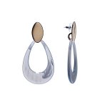 Серьги Moon Paris, Loriane, с подвеской в форме капли, ML-20.01-022 (серый)