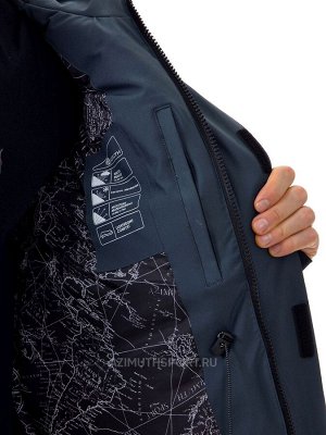 Мужскaя зимняя куртка-парка Azimuth A 8522_131 Темно-серый