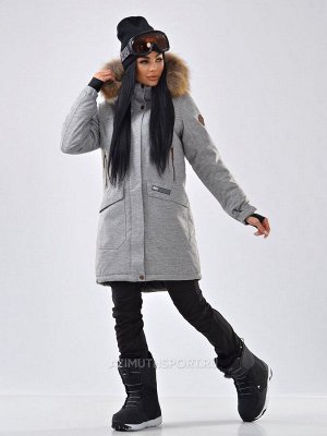 Женская куртка-парка Azimuth B 21802_101 Светло-серый
