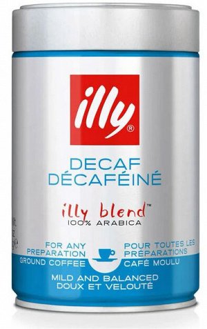 Кофе молотый illy Decaf (Без кофеина) ж/б 250г