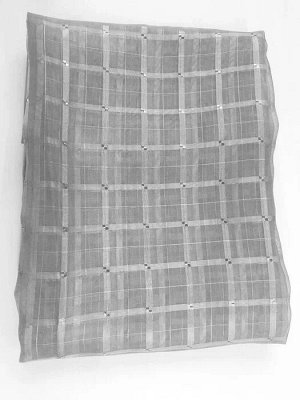 Берта жемчужно-серый тюль до подоконника арт.19172 (290*170-1шт)