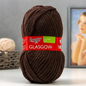 Пряжа Glasgow (Глазго) 50% шерсть англ кроссбред, 50% акрил 95м/100гр кофе_v2 (70666)