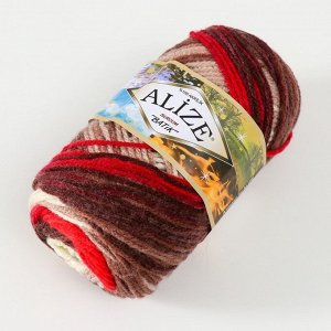 Пряжа для вязания спицами, крючком ALIZE, Burcum batik, 100% акрил, 210 м/100 г, (4574)