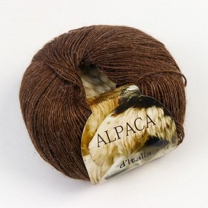 Пряжа "Alpaca D'Italia" 50% альпака, 50% нейлон 300м/50гр (612 коричневый)