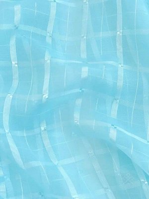 Берта небесно-голубой тюль до подоконника арт.19168 (290*170-1шт)