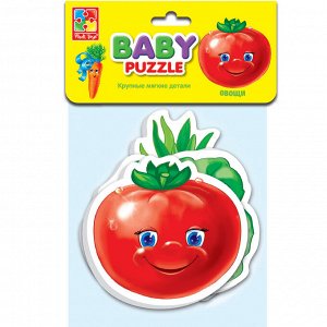Мягкие пазлы Baby puzzle "Овощи" 4 картинки, 17 эл.