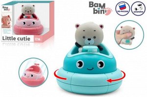 Игрушка для купания Bambini, на батарейках, в русифицированной упаковке, с брызгалкой, съемный мишка, цвет в ассортименте