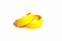 Серьги-кольца (металл) (диаметр - 3см) PR1035(1)желтый