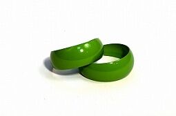 Серьги-кольца (металл) (диаметр - 3см) PR1035(2)зеленый