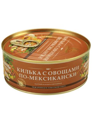 Килька в т/с неразделаная 240г "За Родину" по-мексикански